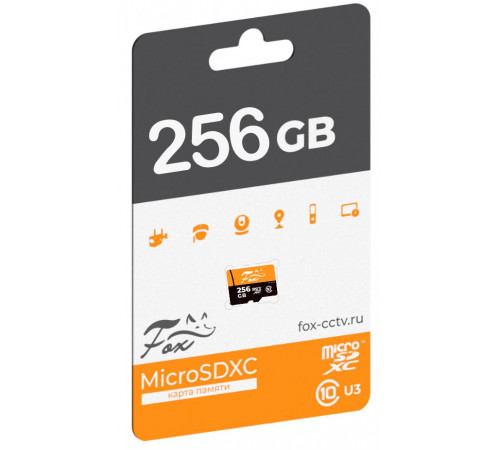 Fox Флеш карта microSDXC 256Gb Class 10 U3