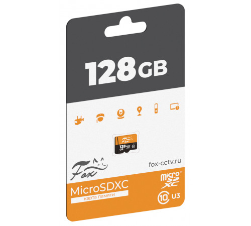 Fox Флеш карта microSDXC 128Gb Class 10 U3