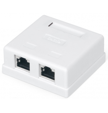 Мирарус MR-CS02-102 Розетка компьютерная RJ-45 (8P8C), категория 5e, экранированная, двойная, внешняя, Dual IDC