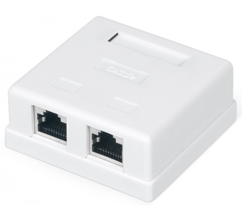 Мирарус MR-CS02-102 Розетка компьютерная RJ-45 (8P8C), категория 5e, экранированная, двойная, внешняя, Dual IDC