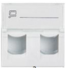 Мирарус MR-FP02-021 Вставка 45x45 (Mosaic) для 2 модулей формата Keystone Jack