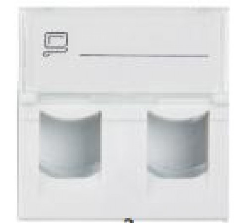 Мирарус MR-FP02-021 Вставка 45x45 (Mosaic) для 2 модулей формата Keystone Jack