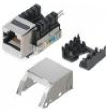 Мирарус MR-KJ01-021 Keystone Jack RJ-45 (8P8C), категория 5e экранированная, 90° заделка 110 тип, белая