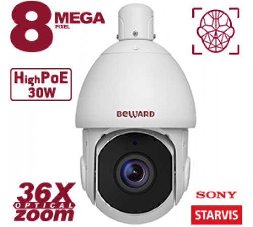 Купольная IP камера PTZ Beward SV5018-R36