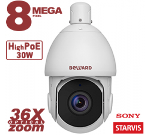 Купольная IP камера PTZ Beward SV5020-R36