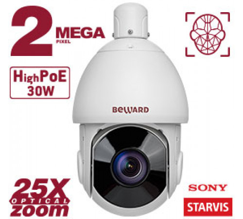 Купольная IP камера PTZ Beward SV2018-R25