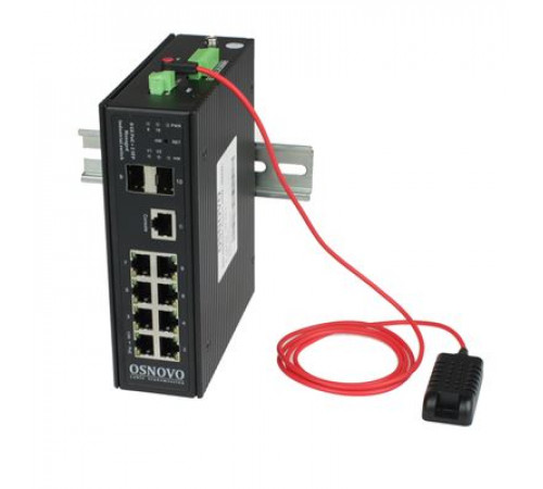 Коммутатор с PoE промышленный OSNOVO SW-80802/ILS(port 90W,300W)