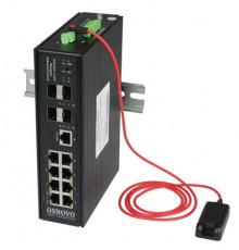 Коммутатор с PoE промышленный OSNOVO SW-80804/ILS(port 90W,300W)