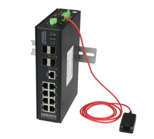 Коммутатор с PoE промышленный OSNOVO SW-80804/ILS(port 90W,720W)