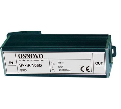 Уличное устройство грозозащиты для локальной вычислительной сети OSNOVO SP-IP/100D