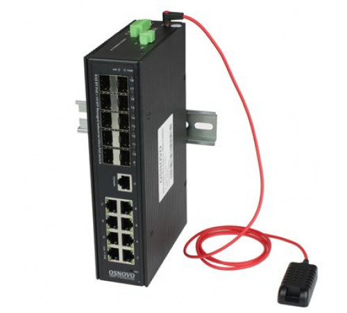 Коммутатор с PoE промышленный OSNOVO SW-808010/ILS(port 90W,720W)