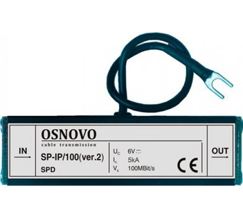 Уличное устройство грозозащиты для локальной вычислительной сети OSNOVO SP-IP/100(ver.2)