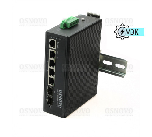 OSNOVO SW-80402-IL(port 90W,360W) промышленный управляемый PoE коммутатор c 4 портами 90W и общей мощностью 360W