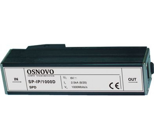 Уличное устройство грозозащиты для локальной вычислительной сети OSNOVO SP-IP/1000D