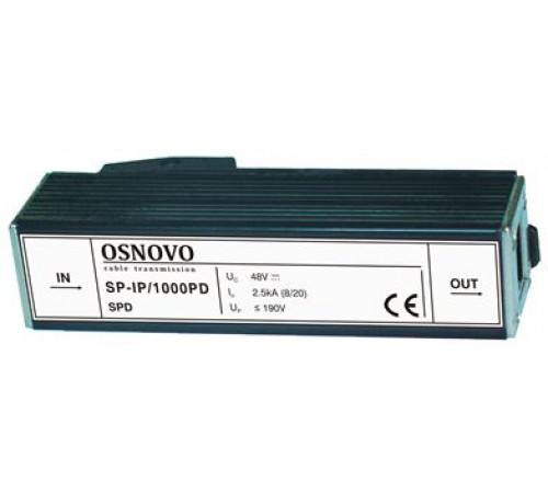 Уличное устройство грозозащиты для локальной вычислительной сети OSNOVO SP-IP/1000PD